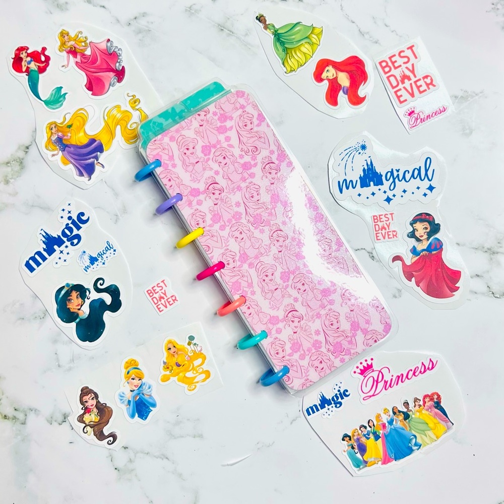 Disney Princess skinny mini happy planner size undated monthly and weekly layout